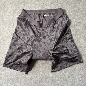 REI CO OP Cycling Biking Padded Shorts Womens M Compression Brown Camo Leaf